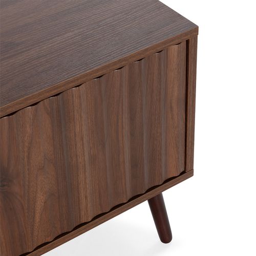 Meuble TV Lluvia 3 Portes Effet Noyer