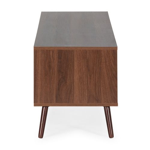 Meuble TV Lluvia 4 Portes Effet Noyer