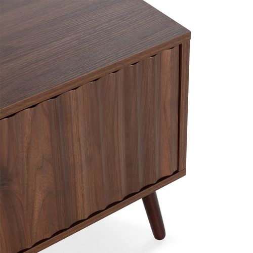 Meuble TV Lluvia 4 Portes Effet Noyer