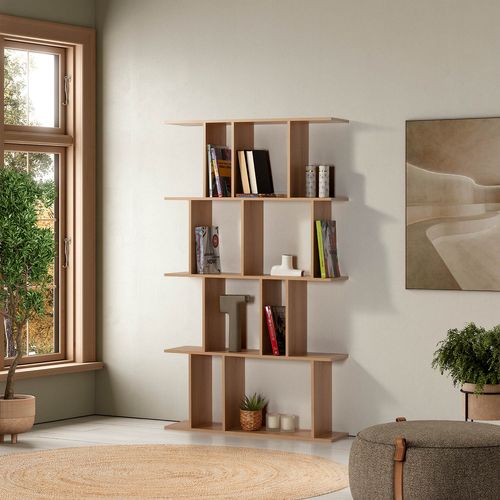 Etagère Niko Avec 8 Trous Effet Chêne