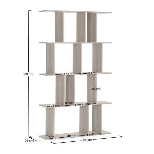 Etagère Niko Avec 8 Trous Effet Chêne