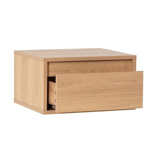 Table De Chevet Flottante Tori 1 Tiroir Effet Chêne