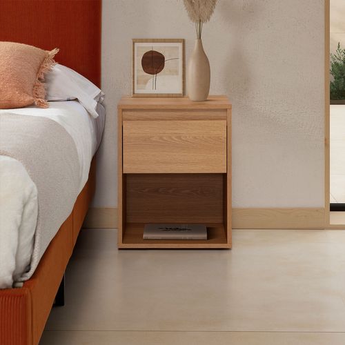 Table De Chevet Tori 1 Tiroir Effet Chêne
