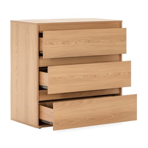 Commode Tori 3 Tiroirs Effet Chêne