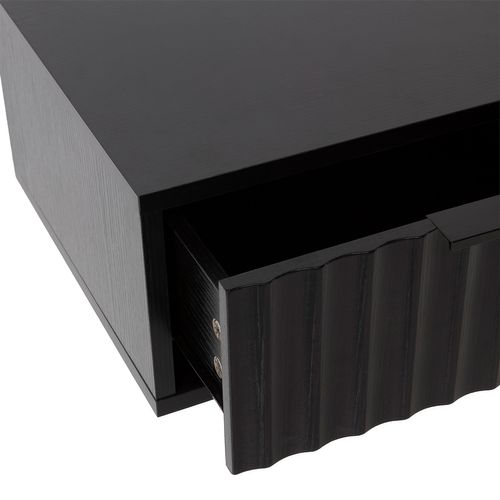 Ensemble 2 Tables De Chevet Flottantes Lluvia 1 Tiroir Couleur Noir