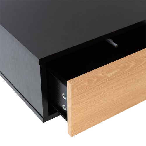 Ensemble 2 Tables De Chevet Flottantes Apolo 1 Tiroir Couleur Noir