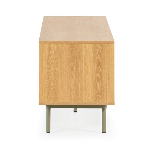 Meuble TV Cuzco 2 Portes Couleur Chêne/vert