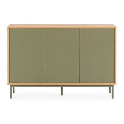 Buffet Cuzco 3 Portes Couleur Chêne/vert