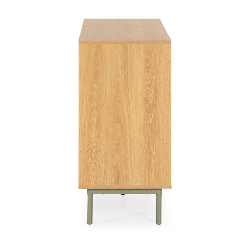 Buffet Cuzco 3 Portes Couleur Chêne/vert