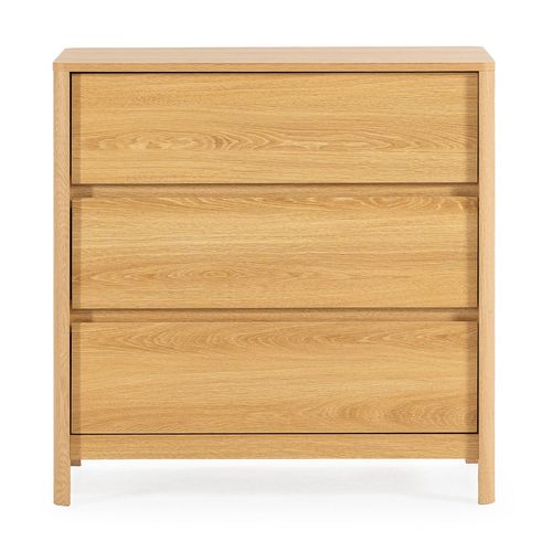 Commode Nassau 3 Tiroirs Effet Chêne