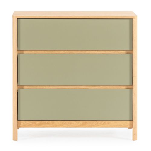 Commode Nassau 3 Tiroirs Effet Chêne/vert