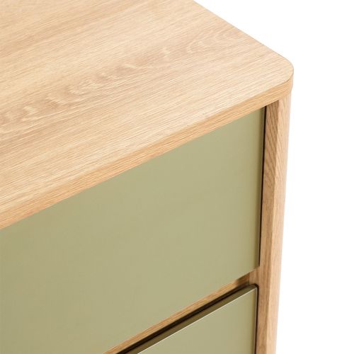 Commode Nassau 3 Tiroirs Effet Chêne/vert
