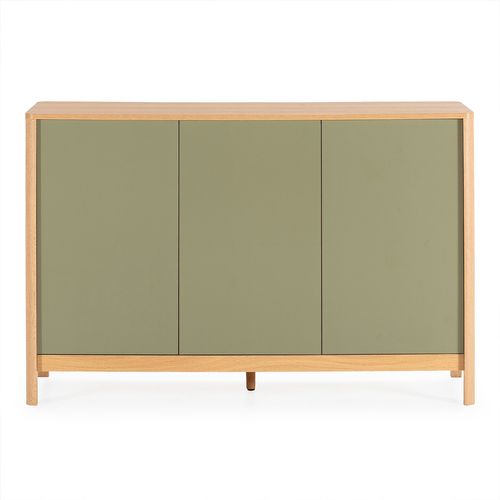 Buffet Nassau 3 Portes Effet Chêne/vert