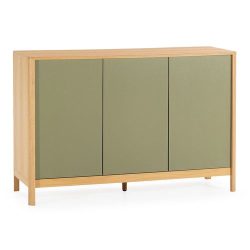 Buffet Nassau 3 Portes Effet Chêne/vert