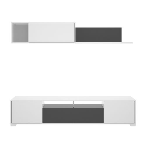 Mur TV Ketil Blanc Et Anthracite