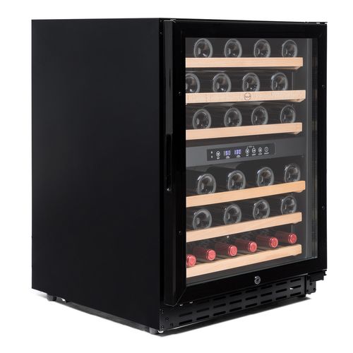 Cave à Vin 50 Bouteilles Grand Cru Noire 2t-double Température - Encastarble Ou Pose Libre