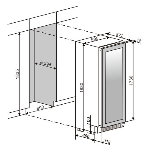 Cave à Vin 120 Bouteilles Deco-panelable à Souhait-encastrable-double Température-silencieuse