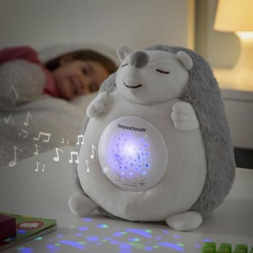 Peluche Hérisson Lumineuse Et Musicale, Projecteur Étoiles, Veilleuse Enfant 3+