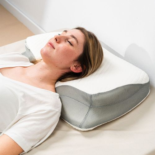 Oreiller Cervical Ergonomique 3 En 1 En Mousse Mémoire Forme Avec Soutien Du Cou Et De La Colonne Ve