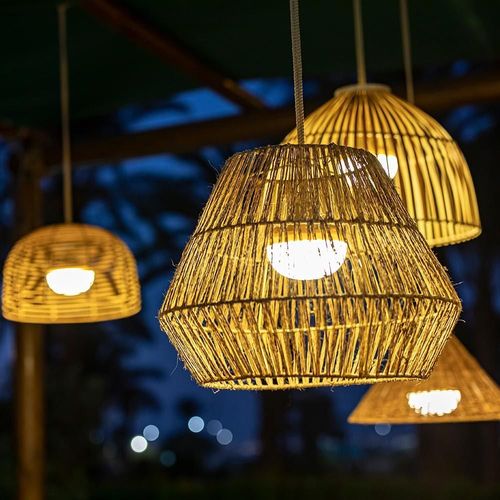 Suspension Extérieure En Rotin Avec LED Sisine Nature