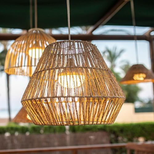 Suspension Extérieure En Rotin Avec LED Sisine Nature