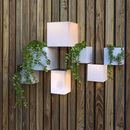 Applique Murale Recharge Solaire Wally 18 X 18 X 18 Cm