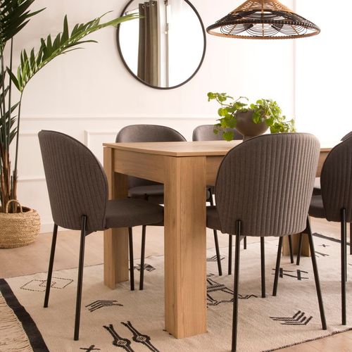 Table à Manger Extensible En Bois Naturel 140x74