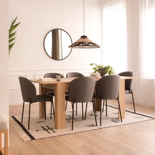 Table à Manger Extensible En Bois Naturel 140x74