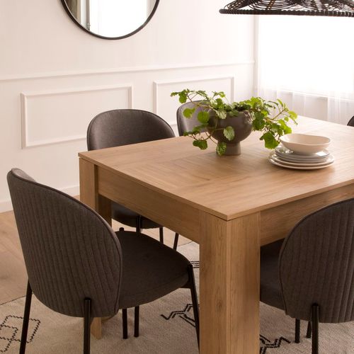 Table à Manger Extensible En Bois Naturel 140x74