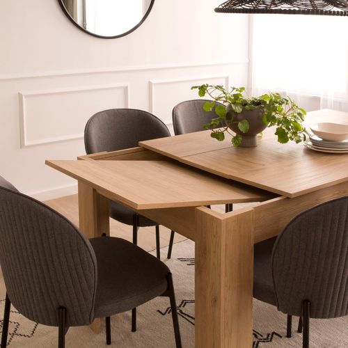 Table à Manger Extensible En Bois Naturel 140x74