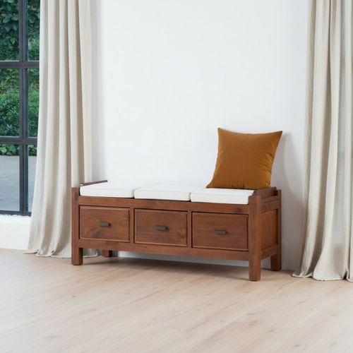 Banc En Bois Massif Marron 115x47