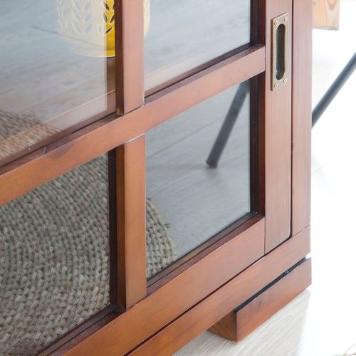 Buffet En Bois Massif Marron 110x94