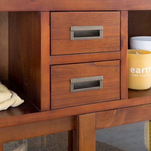 Buffet En Bois Massif Marron 110x94