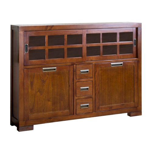 Buffet En Bois Massif Marron 145x105