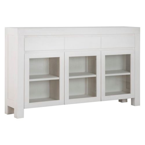 Buffet En Bois Massif Blanc 147x86