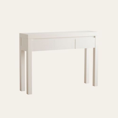 Meuble D'entrée En Bois Massif Blanc 120x85