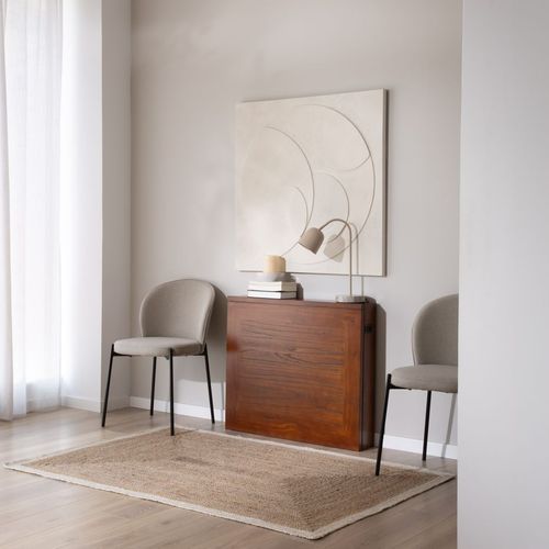 Table à Manger Pliante En Bois Massif Marron 160x78