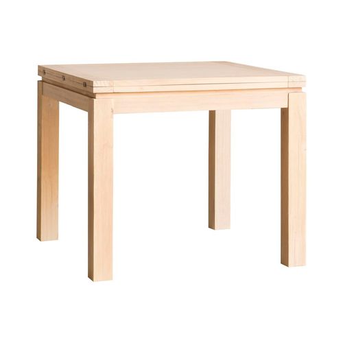 Table à Manger Extensible En Bois Massif Naturel 90x78