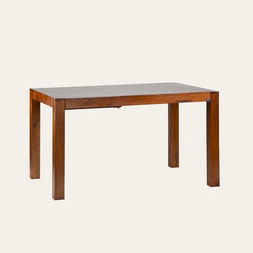 Table à Manger Extensible En Bois Massif Marron 160x78