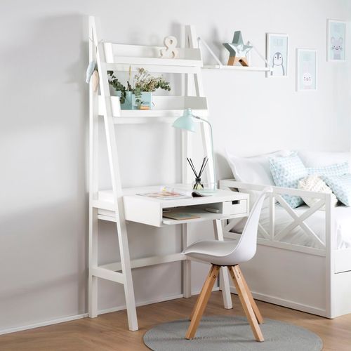 Bureau En Bois Massif Blanc 84x185