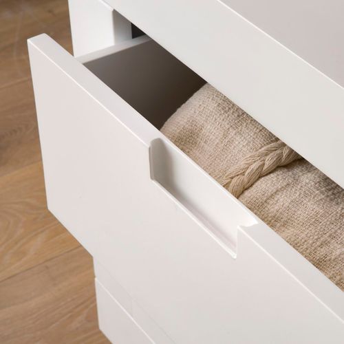 Meuble TV En Bois Massif Blanc 160x57