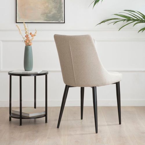 Chaise Rembourrée En Tapisserie Beige (613) 48x90