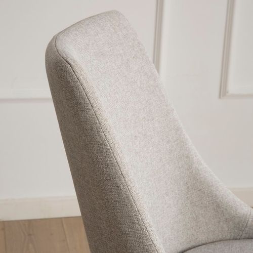 Chaise Rembourrée En Tapisserie Gris Perle (636) 48x90