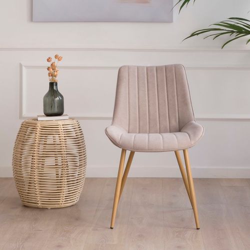 Chaise Rembourrée Tapissé Beige (615) 55x85