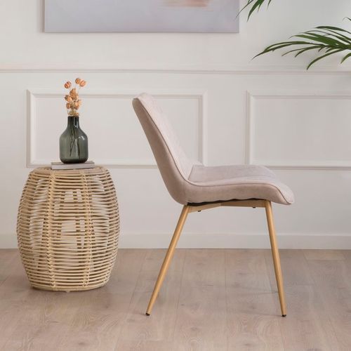 Chaise Rembourrée Tapissé Beige (615) 55x85