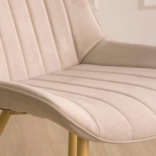 Chaise Rembourrée Tapissé Beige (615) 55x85