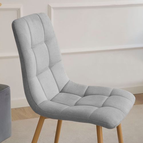 Chaise Rembourrée Tissu Gris (616) 45x88