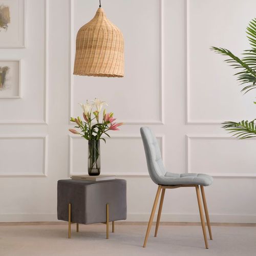 Chaise Rembourrée Tissu Gris (616) 45x88