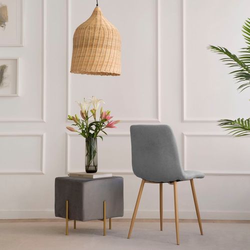 Chaise Rembourrée Tissu Gris (616) 45x88