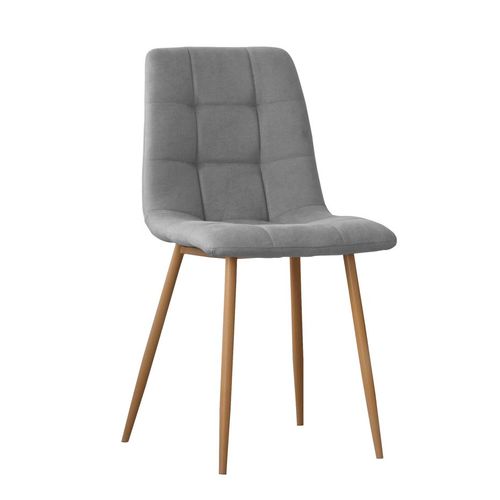 Chaise Rembourrée Tissu Gris (616) 45x88